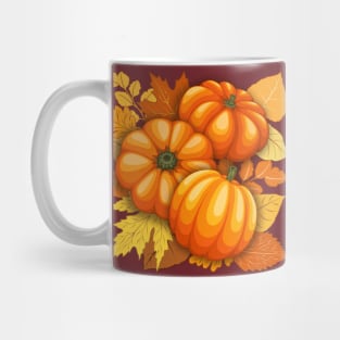 Pumpkins and Autumn Leaves Party Mug